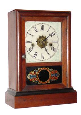 C.1880, Waterbury Clock Co., 30-hour time/strike/alarm cottage clock. — Antique Clocks Price Guide