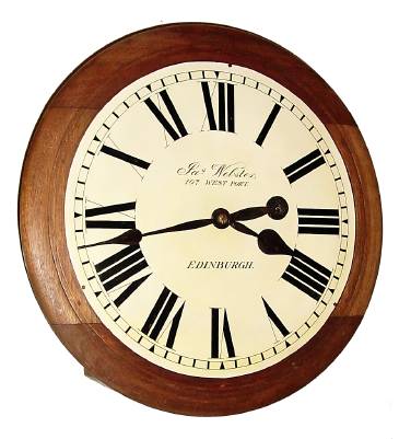 C.1875, Mixed Lot, Fusee Timepiece, 18" painted dial, rear wind, now in a front wind case. — Antique Clocks Price Guide