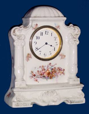 C.1910, French, H and H, 8-day porcelain timepiece. — Antique Clocks Price Guide