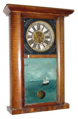 C.1835, C. and N. Jerome?, 30-hour time/strike round side shelf clock. — Antique Clocks Price Guide