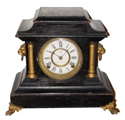 C.1900, Mixed Lot, Ansonia Movement and signed porcelain dial, now in a likely Welch case. — Antique Clocks Price Guide