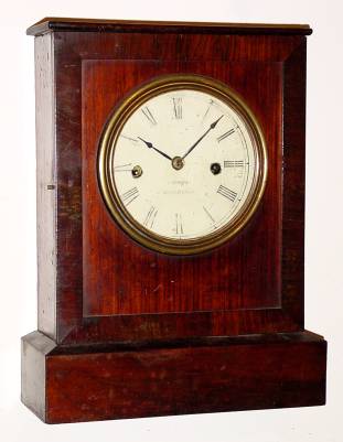 C.1850, Chauncey Jerome, 30 hour, time and strike cottage clock, in rosewood. — Antique Clocks Price Guide