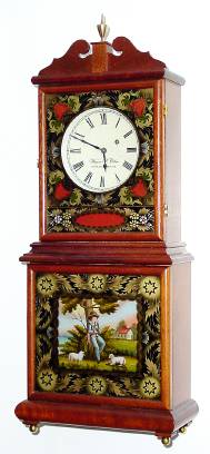 C.2005 (dated) Wayne R. Cline, Bowling Green, KY, mini Mass Shelf clock with 8-day lever movement, serial No. C1867105. — Antique Clocks Price Guide