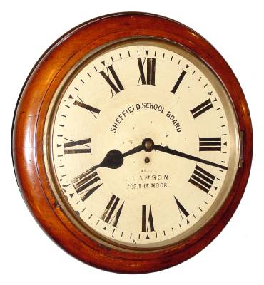 C.1880, English, Fusee Dial Clock 16 inches, in a mahogany case — Antique Clocks Price Guide