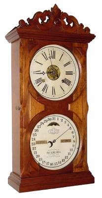 C.1880, Ithaca "No. 10 Farmer's" double dial perpetual calendar, time, strike and alarm. — Antique Clocks Price Guide