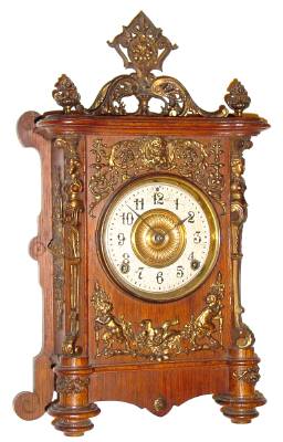 C.1894, Ansonia Clock Co., "Cabinet B", 8-day time/strike mantel clock — Antique Clocks Price Guide