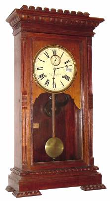 C.1885, Wm. L. Gilbert, "LATONA", 8-DAY, time and strike (spring movement), walnut case. — Antique Clocks Price Guide