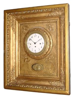 C.1830, Austrian, Rahmenuhr, or picture frame clock, 8-day, Grand Sonnerie, silk suspension. — Antique Clocks Price Guide