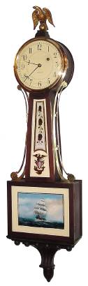 C.1920, E. Howard and Co., Boston, No. 95 Banjo, Willard style, 8-day weight driven. — Antique Clocks Price Guide