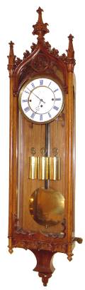 C.1875, Austrian, L. Petrzyk in Wien, Grand Sonnerie, 3-weight Vienna Regulator in a fine Gothic style case with light oak veneer. — Antique Clocks Price Guide