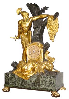 C.1820, French, LeRoy and Fils (sons), Horologers Du Roi, Paris, JASON STEALS THE GOLDEN FLEECE FROM KING AIETES, 8-Day, bell strike, silk suspension. — Antique Clocks Price Guide