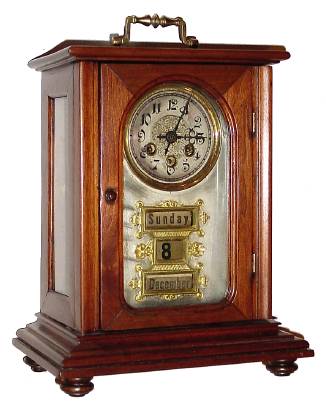 C.1890 German, 8-day time and strike, automatic calendar clock. — Antique Clocks Price Guide