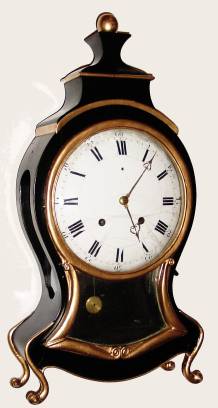 C.1820, Swiss, Neuchatel Clock, quarter striking, with anchor escapement and pull-wind alarm. — Antique Clocks Price Guide