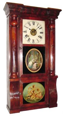 C.1875, Seth Thomas Clock Co., 8-day time and strike column and cornice shelf clock — Antique Clocks Price Guide