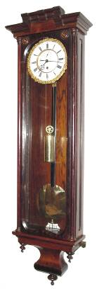 C.1855, Austrian, 30-Day, late Biedermeier, Vienna Regulator, in a rosewood case, the well made movement with pie crust bezel, seconds hand and Harrison style maintaining power. — Antique Clocks Price Guide