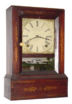 C.1850, J. C. Brown, (Forestville Mfg. Co.), 8-day time/strike mantel clock. — Antique Clocks Price Guide