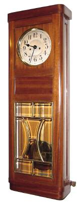 C.1920, German, Amalgamated Clock Factories, Freiburg, 2-Wt box regulator with silvered brass dial and rod strike, serial No. 10914. — Antique Clocks Price Guide