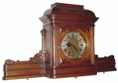 C.1880, Austrian, walnut cased shelf clock, designed to fit on the back of a sofa or a desk of the period. — Antique Clocks Price Guide