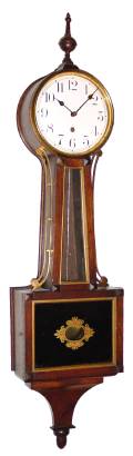 C.1915, Waterbury Clock Co., Willard No. 1, spring driven banjo clock in oak, 8-day time. — Antique Clocks Price Guide