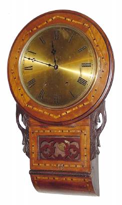 C.1890, Anglo-American , 8-day time and strike Inlaid wall clock — Antique Clocks Price Guide