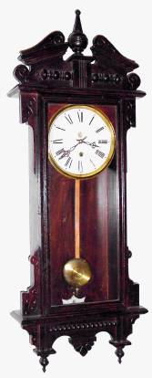 C.1905, Waterbury Clock Co., "ETON", oak cased, 8-day, spring driven wall regulator. — Antique Clocks Price Guide