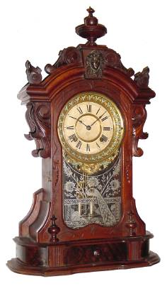 C.1880, Ansonia Clock Co., "Monarch", 8-day time/strike parlor clock — Antique Clocks Price Guide