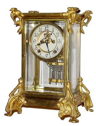 C.1911, New Haven Clock Co., 8-day time/strike crystal regulator. — Antique Clocks Price Guide