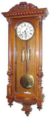 C.1888, German, Gustav Becker, No. 562304, 2-Wt Vienna Regulator, 8-day in an Alt Deutsch style walnut case. — Antique Clocks Price Guide