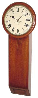 C.1900, English, Single Weight Wall regulator, in a large closed oak case, similar to a tavern clock, dial with later name of Lund and Blockley. — Antique Clocks Price Guide