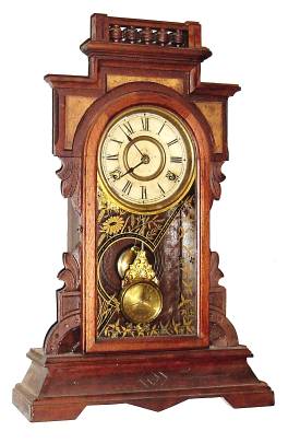 C.1886 New Haven Clock Co., "Dee", 8-day time/strike mantel clock. — Antique Clocks Price Guide