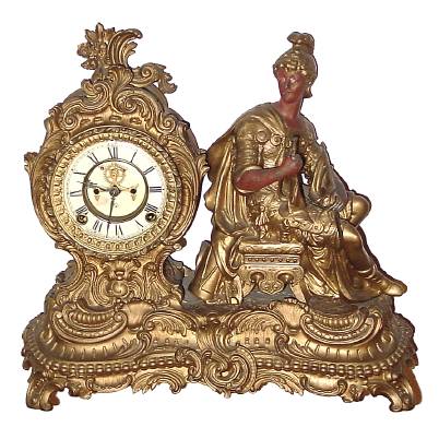 C.1904 Ansonia Clock Co., "Knight", 8-day time and strike, figural mantel clock. — Antique Clocks Price Guide