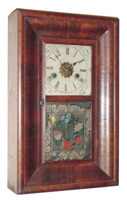 C.1860, E. N. Welch, Bristol, Conn, Mini OOG, 30 hour time and strike in mahogany. — Antique Clocks Price Guide