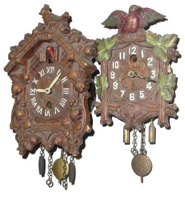 C.1930, Lux Mfg. Co., Waterbury, Conn, Lot of two 30-hour wall timepieces. — Antique Clocks Price Guide