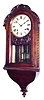 C.1880, Anglo-American, 8-day time and bell strike wall timepiece.