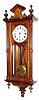 C.1880, Anglo-American, 8-day time and strike inlayed wall clock.
