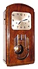C.1935-40, German, Junghans, 8-day time, Westminster chime, plus strike, wall clock in a walnut art deco case.