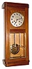 C.1920, German, Junghans, 8-day time and strike wall clock in a mahogany art Deco case.