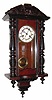 C.1890, German, Alt Deutsch, 8-day time and strike wall clock.