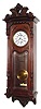 C.1890, German, Werner Uhrenfabrik, Walnut cased wall clock, 8-day time and rod strike.