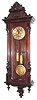 C.1905, Czech, Gustav Becker, 2-Wt, Vienna Regulator, in a dark walnut case, with some old worm damage in top molding, rod strike.