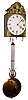 C.1795, French, Crown Wheel / Verge Grand Sonnerie Morbier movement and pendulum (no weights), with silk suspension tower on the back of the top frame.