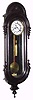 C.1880, Austrian, 1-Wt "Vienna Regulator" timepiece in an Ebonized case with "racetrack" door, 8-day.