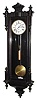 C.1895, F. Kroeber, New York, one weight, timepiece in an ebonized walnut case.