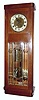 C.1905, German, Gustav Becker, 2-Wt, Box Regulator, 8-day time and rod strike, in a dark walnut case with beveled glass door.