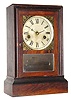 C.1870, Atkins Clock Co., 30-hour time/strike cottage clock.
