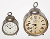 (lot of 2) C.1920 Ansonia Clock Co., alarm timepieces with 30-hour lever movements.