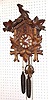 C.1920, German, Bird and 5 leaf cuckoo clock, 30-hour, as-found.
