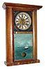 C.1835, C. and N. Jerome?, 30-hour time/strike round side shelf clock.