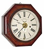 C.1875, Waterbury Clock Co., Octagon Marine, Eight Inch, with alarm, one day, mahogany case.
