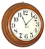 C.1910, New Haven, "The Gallery Time", with 14 " dial in a stepped oak case.